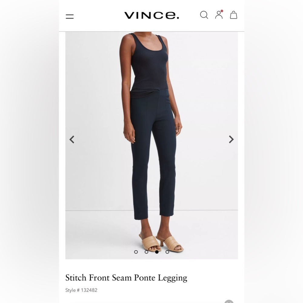 Vince Front Seam Ponte Legging